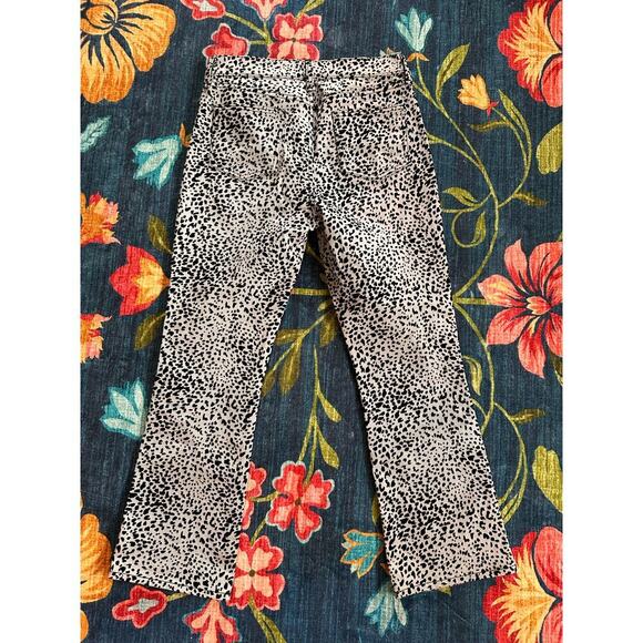 rag & bone Hana Grey Cheetah High Rise Velvet Jeans Size 27 - Picture 6 of 9